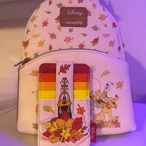 Disney Loungefly Fall Leaves Mini Backpack